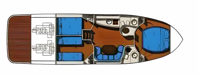 Rom Motorboot 3 Kabine 8 Liegeplätze 8 Gäste 11.98 m Nummer des Inserats: #21520 2