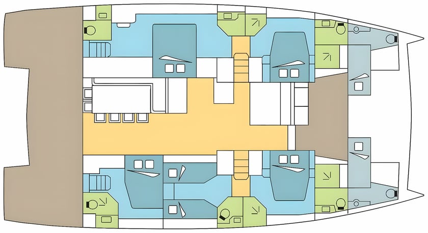 Lavrion Catamarano cabina 5  cuccette 12  12  ospiti 16.8 m Numero dell'inserzione: #21544 2