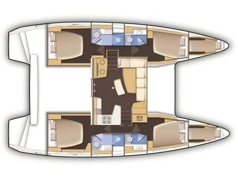 Propriano Catamarán Cabina 4  8  literas 8  invitados 12.94 m Número de anuncio: #21569 5