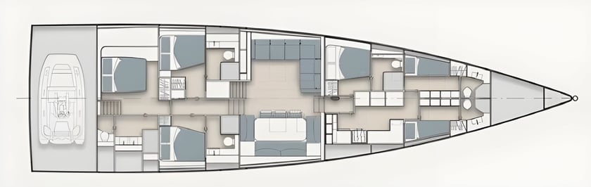 Hellinikon - Athene Zeilboot Cabine 5  10  slaapplaatsen 10  gasten 23.99 m Lijstnummer: #21589 2