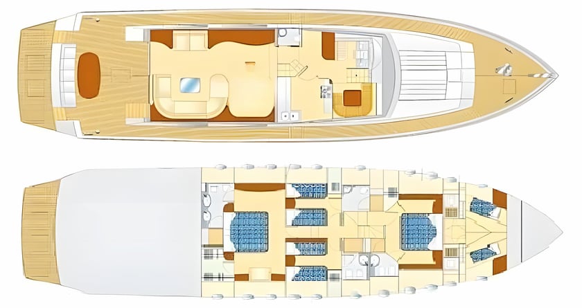 Piraeus Motorboat 4 cabin 10 berths 10 guests 23.9 m Listing Number: #21596 2