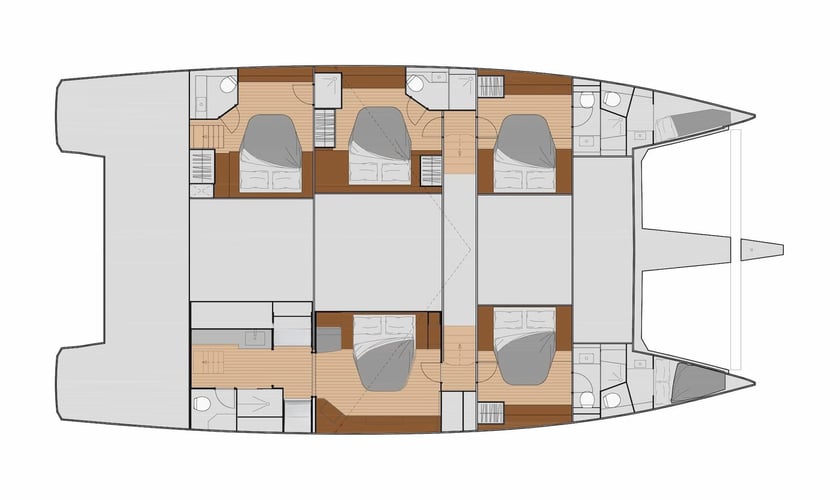 Athènes Catamaran Cabine 5  Couchettes 10  Invités 10  18.78 m Numéro de l'annonce: #21634 2