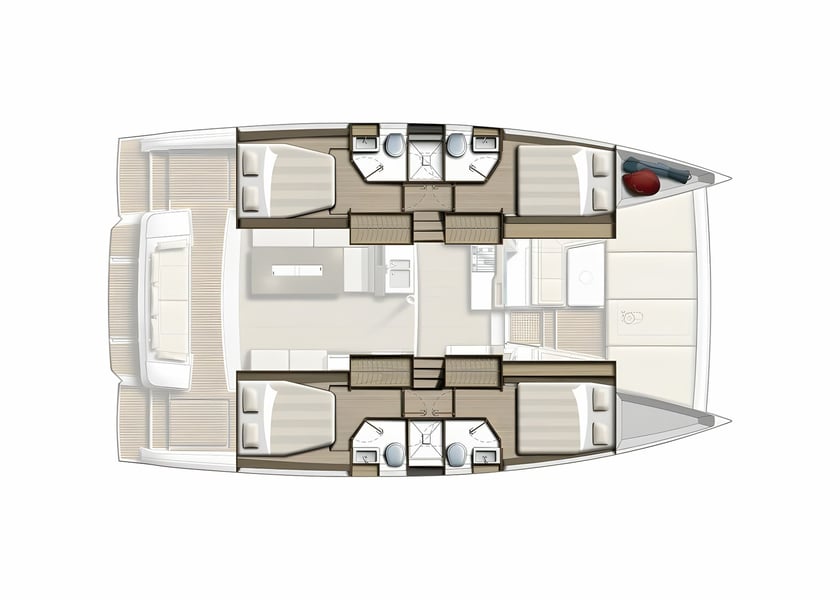 Kalkara Catamarano cabina 4  cuccette 8  8  ospiti 12.84 m Numero dell'inserzione: #21667 2