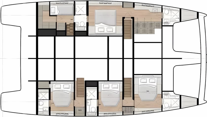 Kaštel Gomilica Katamaran 4 Kabine 8 Liegeplätze 8 Gäste 18.3 m Nummer des Inserats: #21713 2