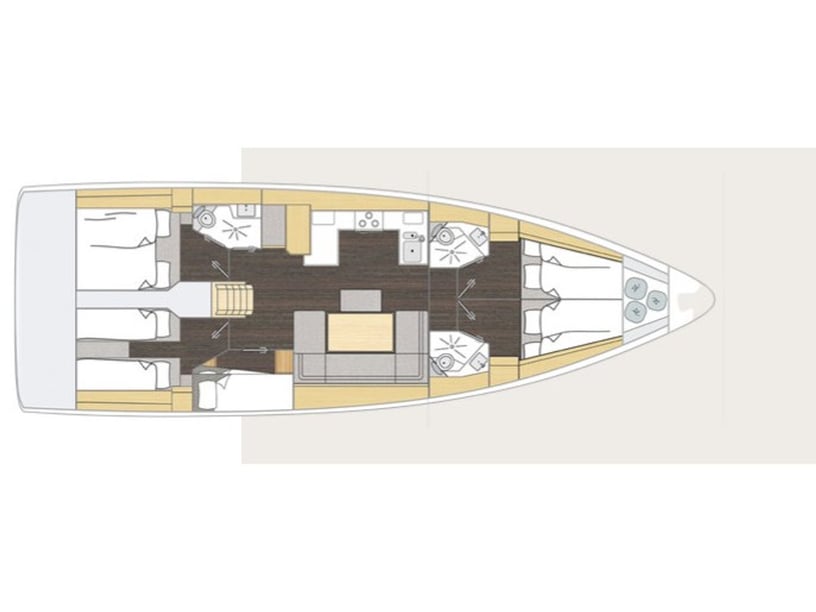 Novi Vinodolski Sailboat 5 cabin 10 berths 10 guests 14.91 m Listing Number: #21761 5