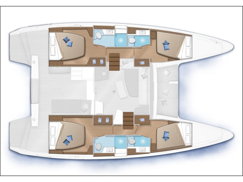 Ajaccio Catamarán Cabina 6  12  literas 12  invitados 12.92 m Número de anuncio: #21782 3