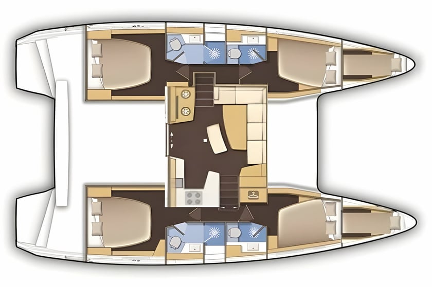Sukosan Catamaran Cabine 6  12  slaapplaatsen 12  gasten 12.94 m Lijstnummer: #21784 3