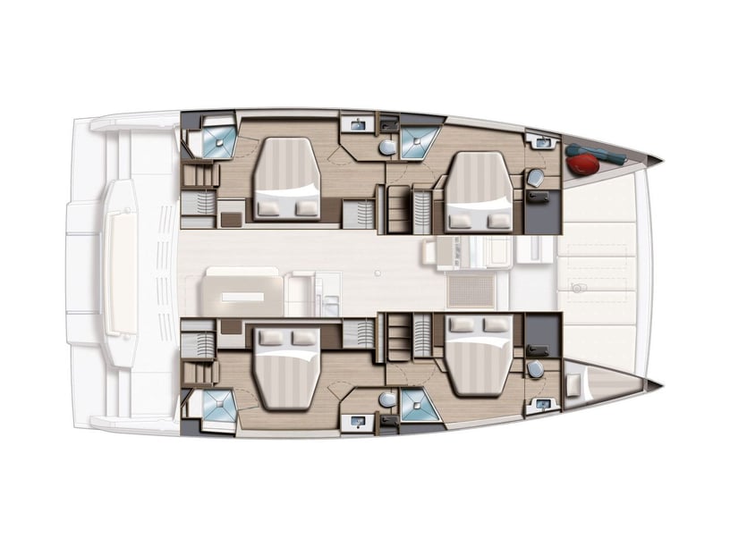 Vibo Marina Katamaran 4 Kabine 10 Liegeplätze 10 Gäste 14.82 m Nummer des Inserats: #21810 2