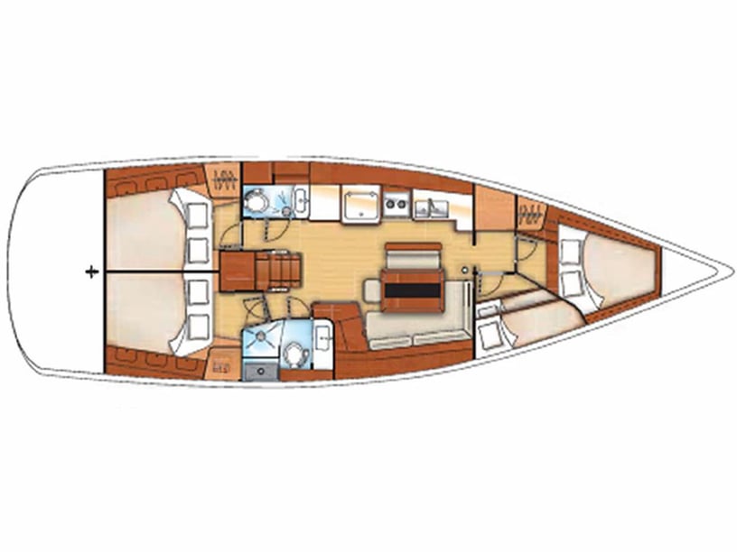 Asos Segelboot 4 Kabine 9 Liegeplätze 9 Gäste 14.4 m Nummer des Inserats: #21891 5