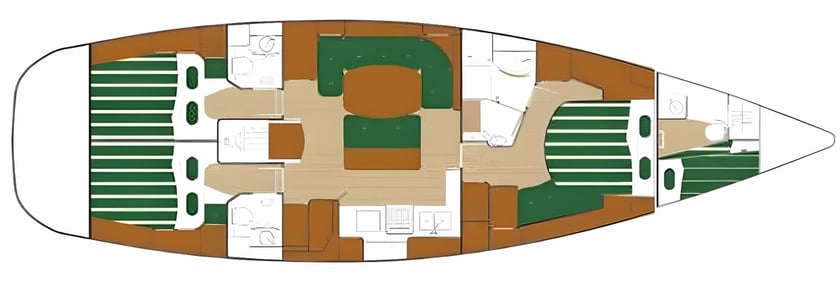 Admiraliteitsbaai Zeilboot Cabine 3  6  slaapplaatsen 6  gasten 15 m Lijstnummer: #21929 2