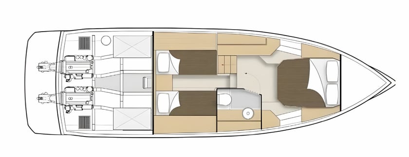 Ibiza Motorboot 2 Kabine 4 Liegeplätze 11 Gäste 12 m Nummer des Inserats: #21935 2