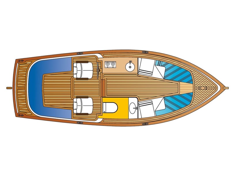 Drachten Motorboot Cabine 1  2  slaapplaatsen 2  gasten 7.5 m Lijstnummer: #22035 3