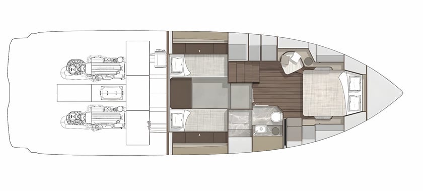 Split Motoryacht 2 Kabine 4 Liegeplätze 11 Gäste 14.25 m Nummer des Inserats: #22132 2