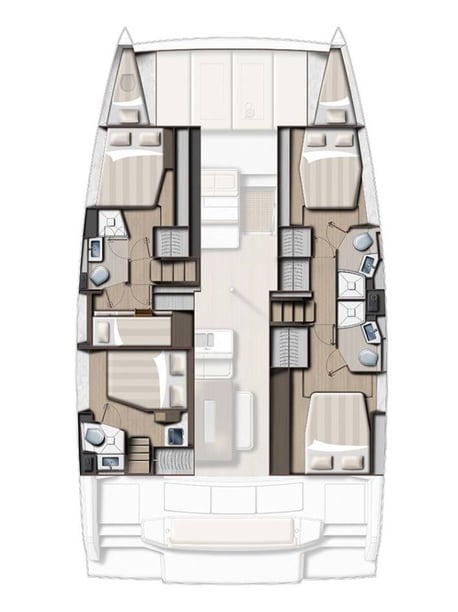 Athene Catamaran Cabine 7  12  slaapplaatsen 12  gasten 14.28 m Lijstnummer: #22167 2