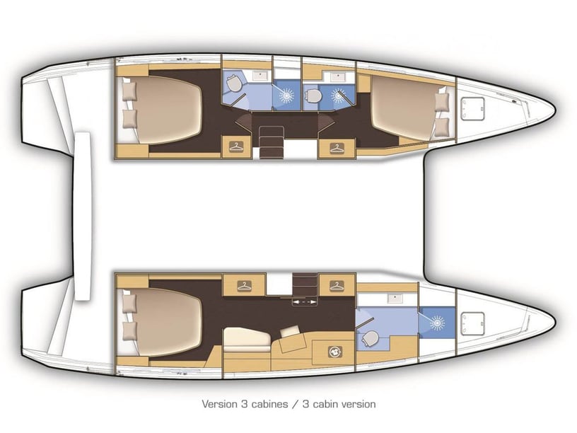 Vlichada Catamaran Cabine 3  6  slaapplaatsen 6  gasten 12.94 m Lijstnummer: #22241 5