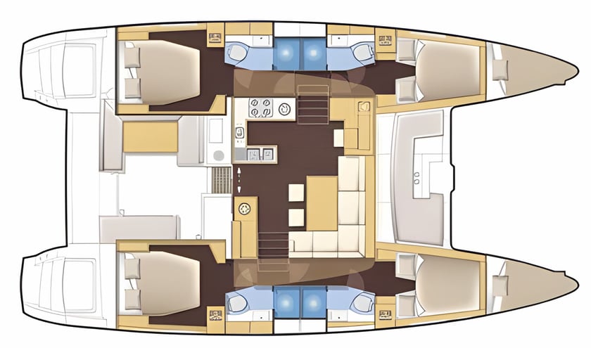 Vlichada Catamarán Cabina 3  6  literas 6  invitados 13.96 m Número de anuncio: #22243 2