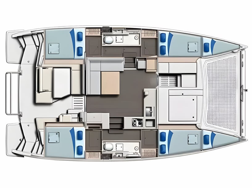 Lefkada Katamaran 4 kabin Konaklama 8 kişi Seyir 8 kişi 13 m İlan No: #22453 2