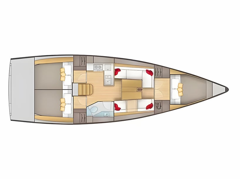 Yerseke Segelboot 3 Kabine 6 Liegeplätze 6 Gäste 11.6 m Nummer des Inserats: #22493 2