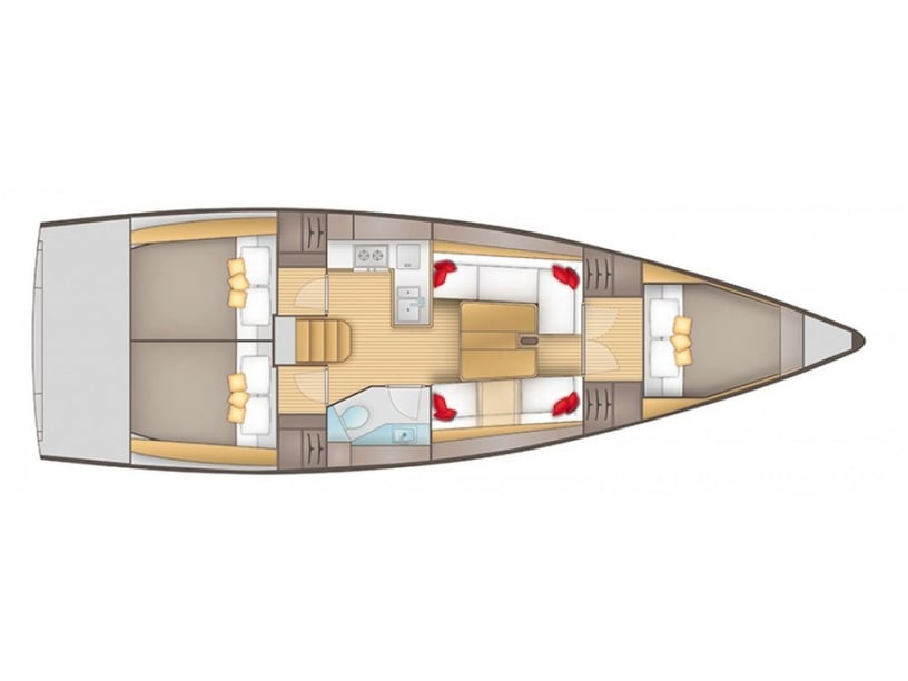 Yerseke Segelboot 3 Kabine 6 Liegeplätze 8 Gäste 11.6 m Nummer des Inserats: #22493 4