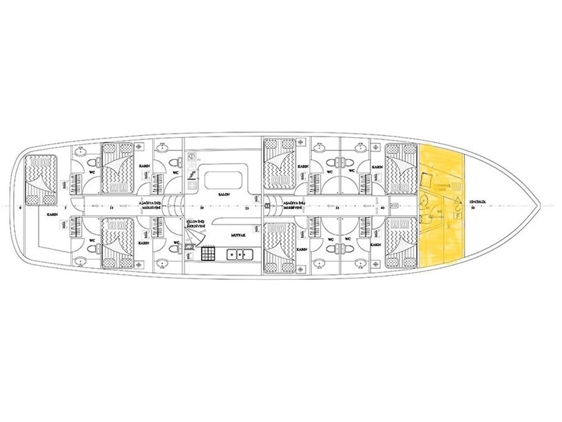 Split Gulet 5 cabin  10 guests 30 m Listing Number: #22535 5