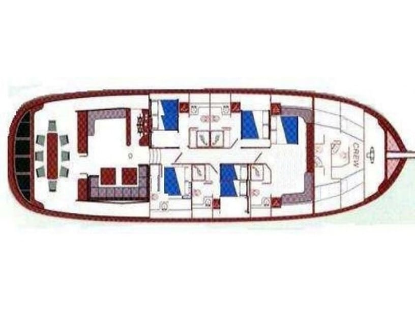 Naples Gulet 5 cabin 10 berths 10 guests 24 m Listing Number: #22611 4