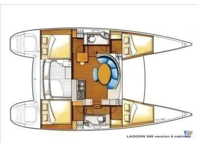 Naples Catamaran 4 cabin 8 berths 8 guests 13.61 m Listing Number: #22612 5