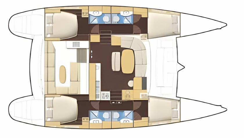 Naples Catamaran Cabine 3  Couchettes 6  Invités 20  13.61 m Numéro de l'annonce: #22612 2