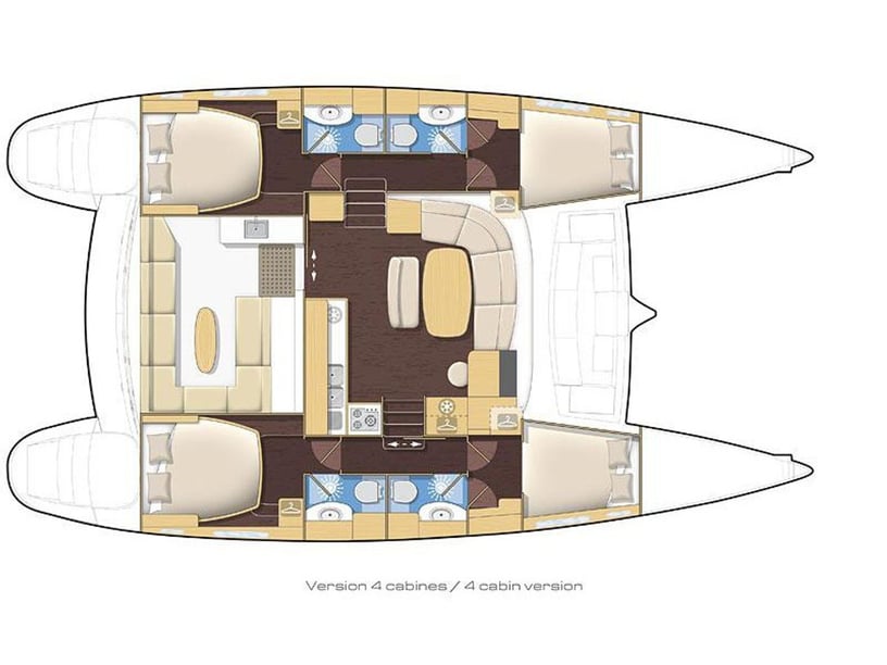 Naples Catamaran 4 cabin 8 berths 8 guests 13.61 m Listing Number: #22614 4