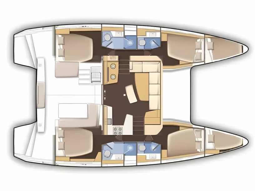 Misschien, Victoria Catamaran Cabine 6  10  slaapplaatsen 10  gasten 12.94 m Lijstnummer: #22623 2