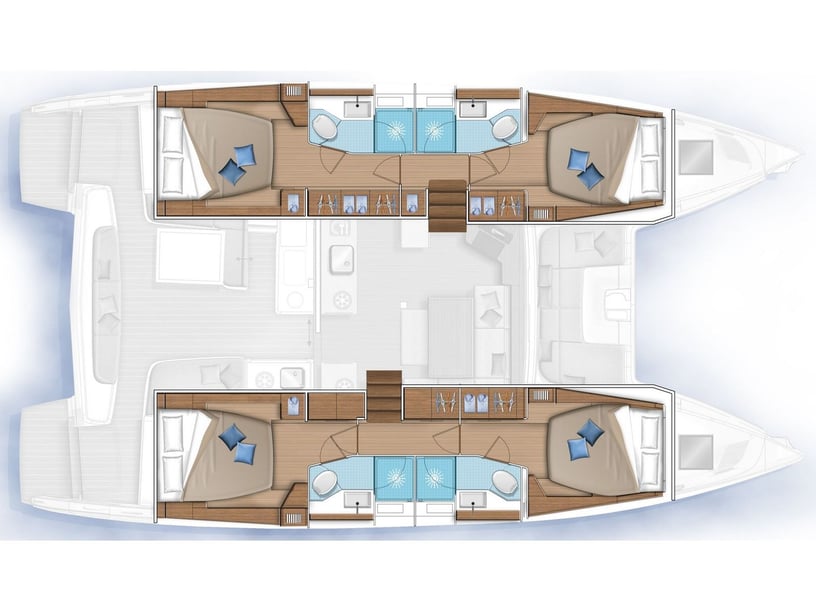 Mpenitses Catamaran 6 cabin 12 berths 12 guests 13.99 m Listing Number: #22643 4