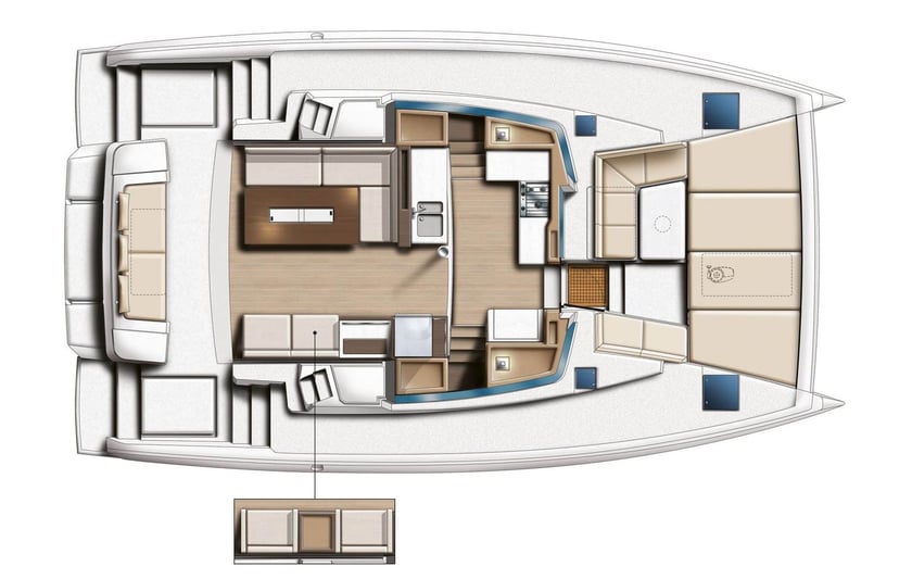 Barcelona Catamaran 5 cabin 8 berths 8 guests 12.85 m Listing Number: #22687 5