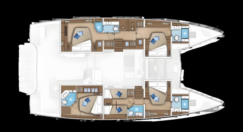 Split Katamaran 5 kabin Konaklama 10 kişi Seyir 10 kişi 16.9 m İlan No: #22693 2