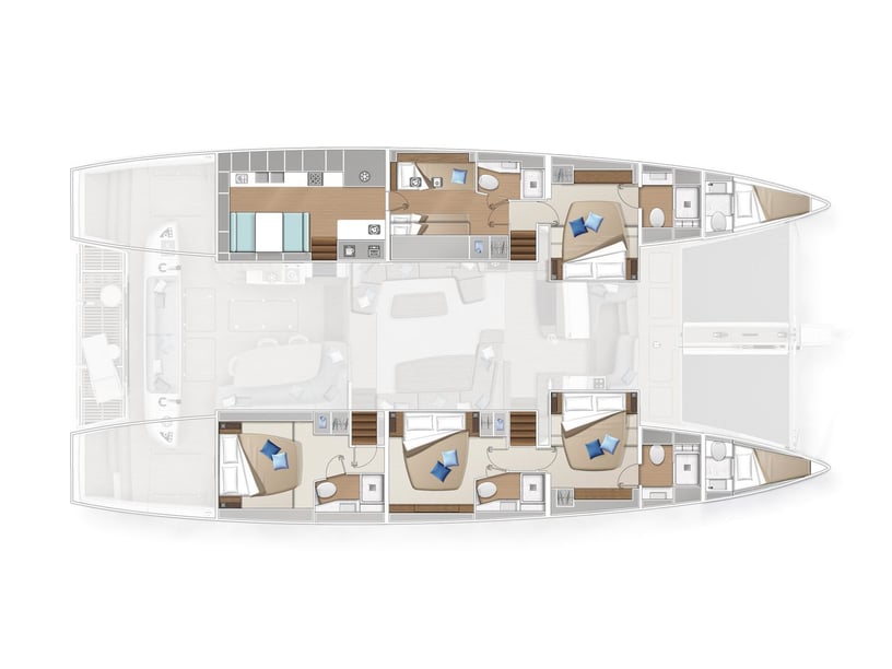 Olbia Catamarano cabina 5  cuccette 10  10  ospiti 20.55 m Numero dell'inserzione: #22754 3