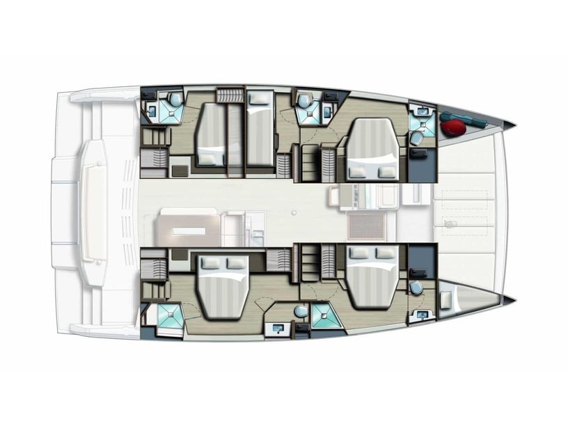 Paros Catamaran 6 cabin 12 berths 11 guests 14.82 m Listing Number: #22776 3