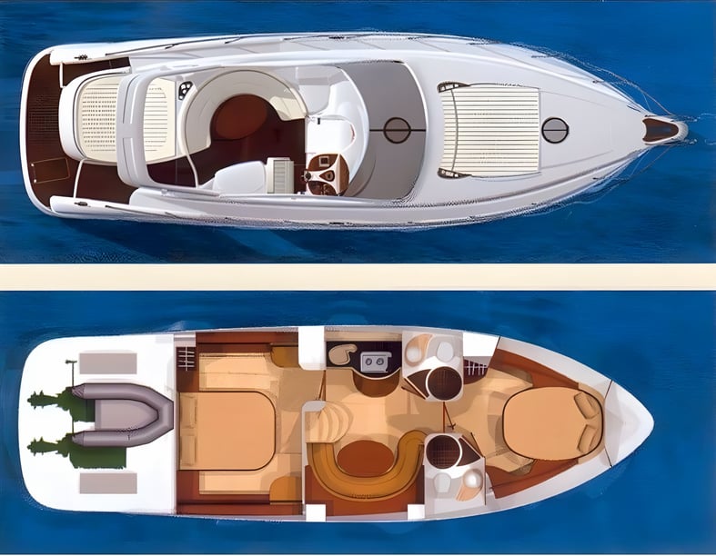 Motorboat 2 cabin 5 berths 5 guests 13.41 m Listing Number: #22825 2