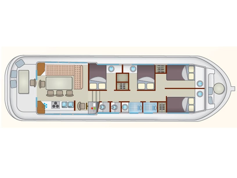 Lattes Motorboot Cabine 4  12  slaapplaatsen 12  gasten 14.5 m Lijstnummer: #22938 4