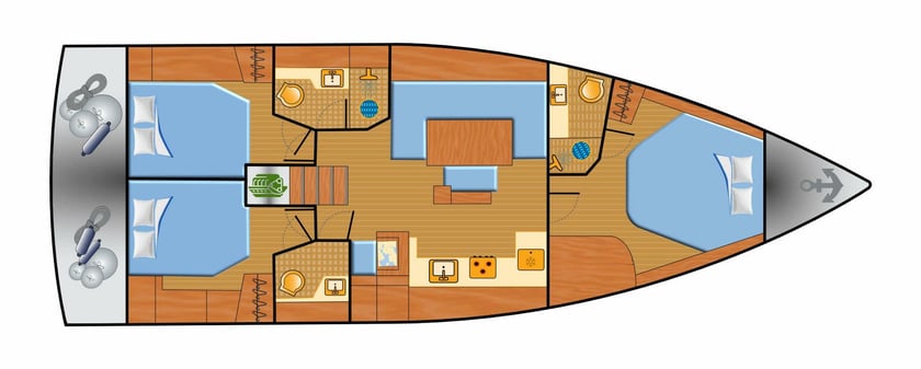 Rogoznica Segelboot 3 Kabine 8 Liegeplätze 8 Gäste 14.6 m Nummer des Inserats: #23205 2