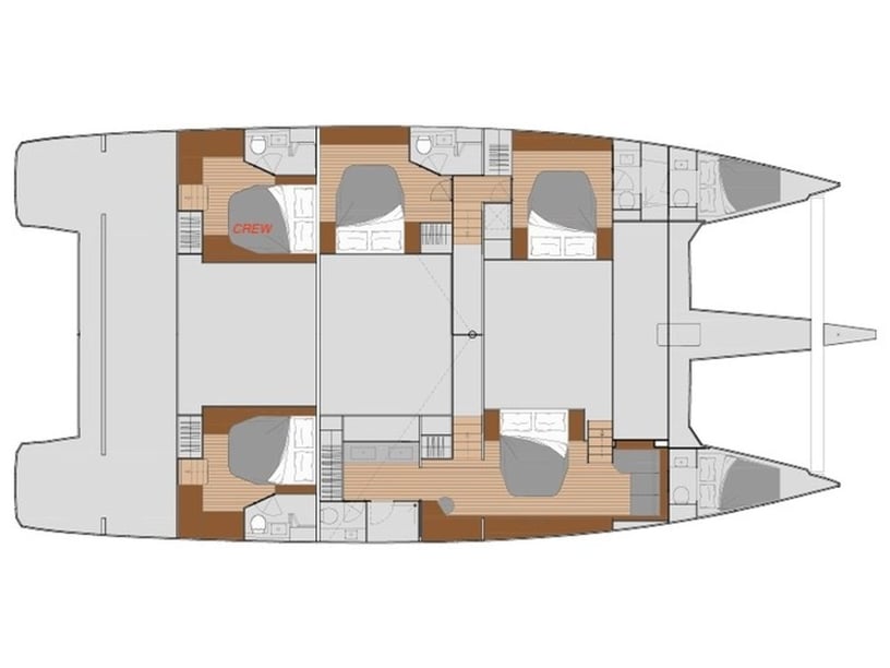 Saint Martin Catamaran 4 cabin 8 berths 12 guests 20.4 m Listing Number: #23223 3