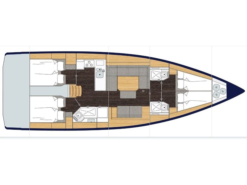 Punat Sailboat 4 cabin 10 berths 10 guests 13.98 m Listing Number: #23227 3