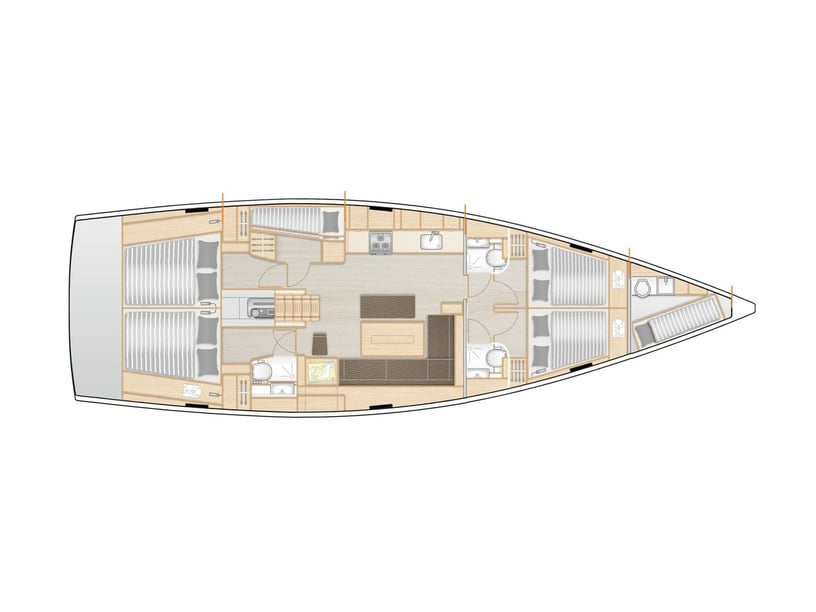 Cannigione Segelboot 5 Kabine 12 Liegeplätze 12 Gäste 15.55 m Nummer des Inserats: #23246 5