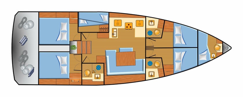 Biograd Zeilboot Cabine 6  13  slaapplaatsen 13  gasten 14.42 m Lijstnummer: #23252 2