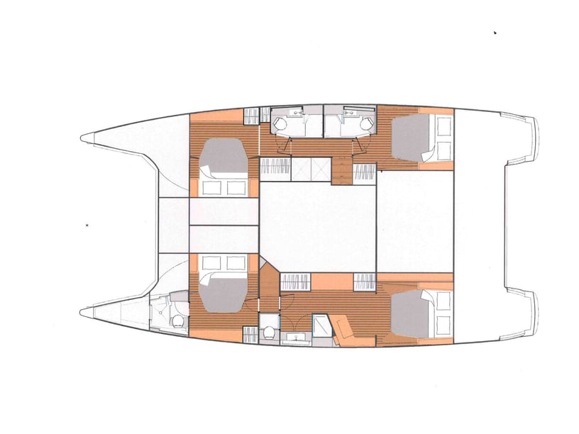 Cogolin Catamarán Cabina 4  8  literas 8  invitados 14.98 m Número de anuncio: #23267 3