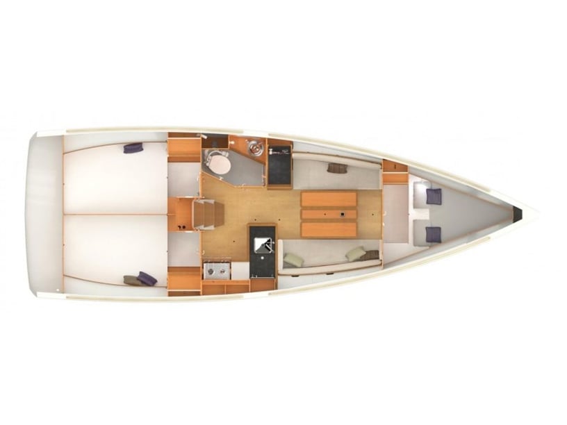 Preveza Zeilboot Cabine 3  6  slaapplaatsen 6  gasten 10.34 m Lijstnummer: #23268 5