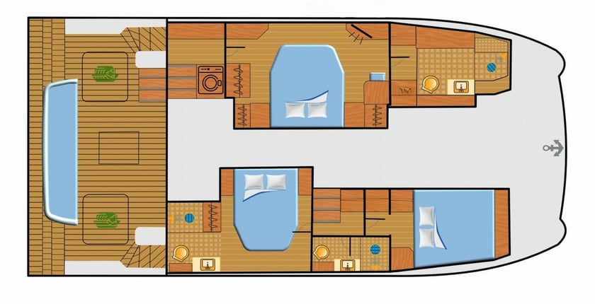 Palma di Maiorca Catamarano cabina 3  cuccette 6  6  ospiti 15 m Numero dell'inserzione: #23286 2