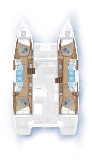 Split Katamaran 6 kabin Konaklama 12 kişi Seyir 12 kişi 13.99 m İlan No: #23290 3