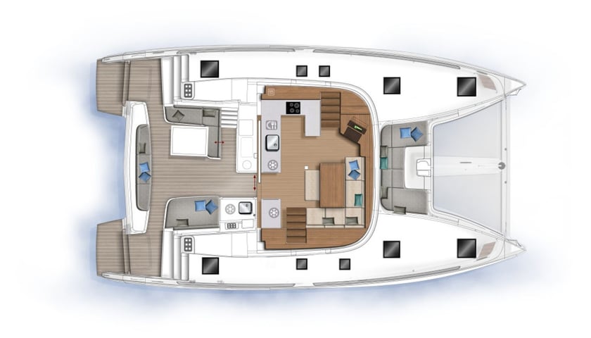 Split Katamaran 6 kabin Konaklama 12 kişi Seyir 12 kişi 13.99 m İlan No: #23290 5