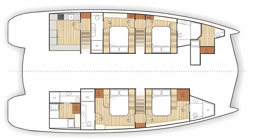 Lavrion Catamarano cabina 4  cuccette 8  8  ospiti 18.3 m Numero dell'inserzione: #23305 2