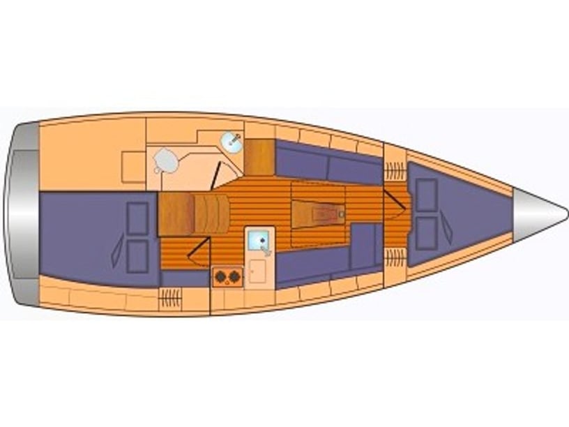 Stockholm - Saltsjöbaden Zeilboot Cabine 2  6  slaapplaatsen 6  gasten 10.2 m Lijstnummer: #23341 3