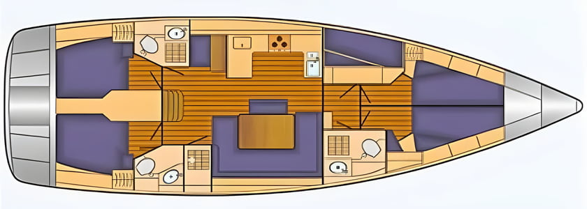 Stockholm - Saltsjöbaden Zeilboot Cabine 5  11  slaapplaatsen 11  gasten 14.99 m Lijstnummer: #23343 2