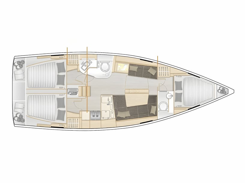 Stockholm - Saltsjöbaden Zeilboot Cabine 3  7  slaapplaatsen 7  gasten 11.4 m Lijstnummer: #23348 2